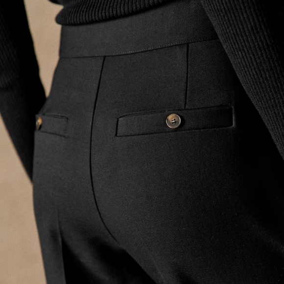 Sezane Damon Trousers Black - Size 6 - Picture 3 of 10